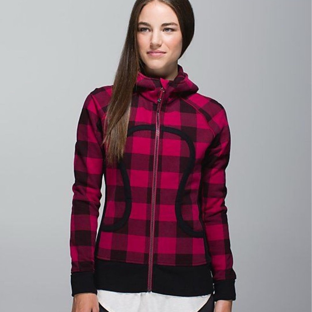 Red and Black Checkered Hoodie